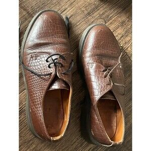 Genuine Vintage Brown Croc Doc Martens From 1984! UK Size 4 (fits US 7.5)